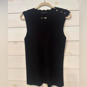 Ann Taylor Black Sleeveless knit  Top in size small
